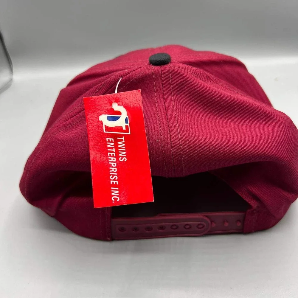 Vintage USC Trojans Hat Men Red Black Twins Enterprise Snap Back Cap New‎